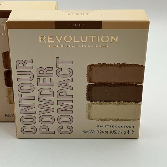 Revolution Face Powder Contour Compact Light Contouring palette 0.24 OZ 3 Pieces - Picture 2 of 6